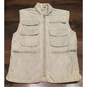 Vintage Banana Republic Mill Valley Safari Vest Khaki Utility Pocket Gorpcore XS